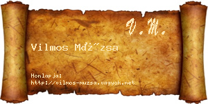 Vilmos Múzsa névjegykártya